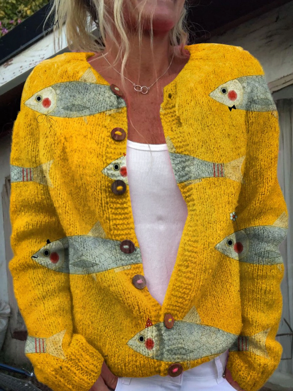 Maddalena | Cardigan Lavorato a Maglia Vintage