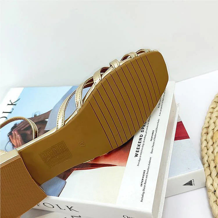 Sandali chic in tinta unita con fibbia