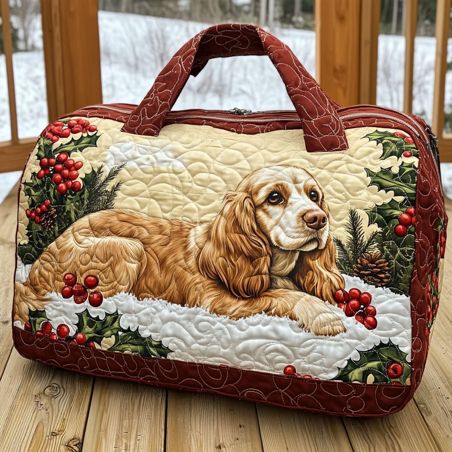Angelica | Borsa da Viaggio Trapuntata Cocker Spaniel