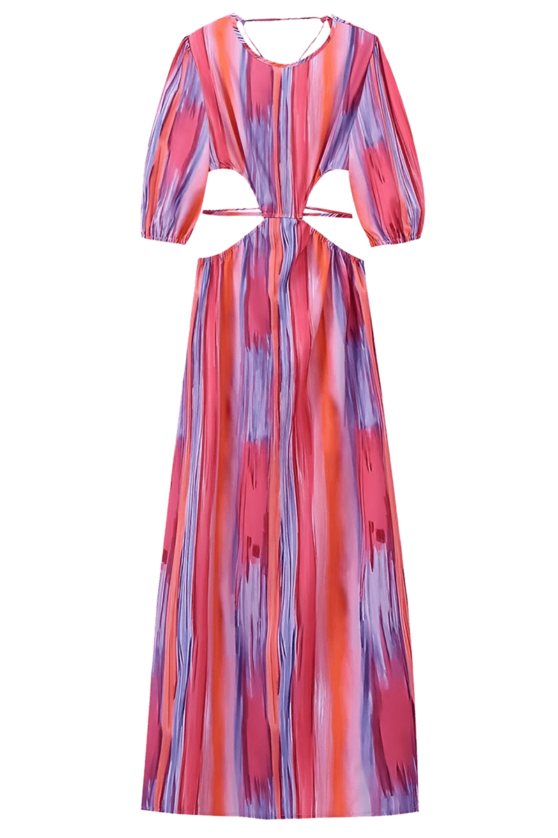 PAOLA | Abito midi con spacchi