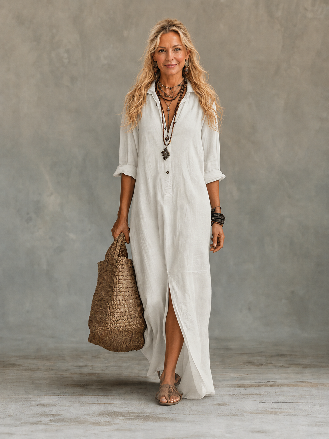 Viviana | Maxi con Bottoni