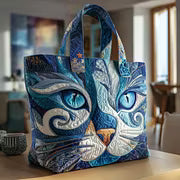 Renata | Borsa Trapuntata Gatto Blu