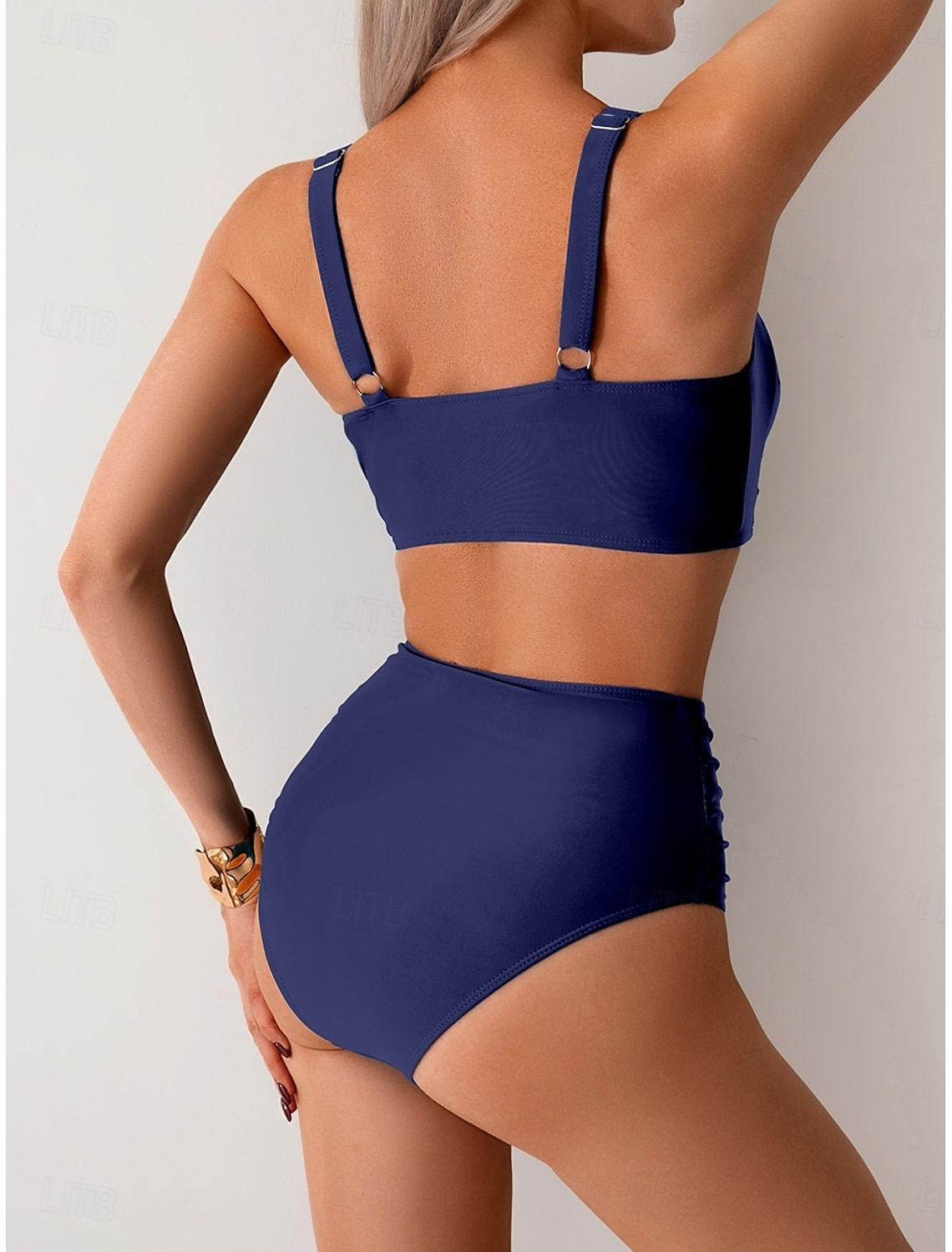NICOLE | Bikini con tessuto arricciato