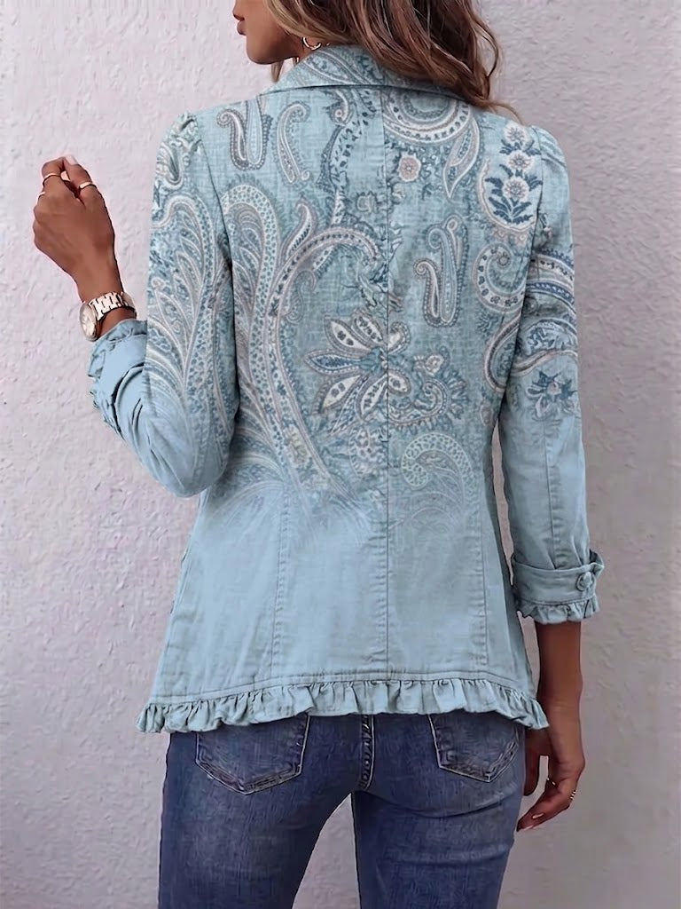Emilia | Giacca Paisley Vintage con Balze