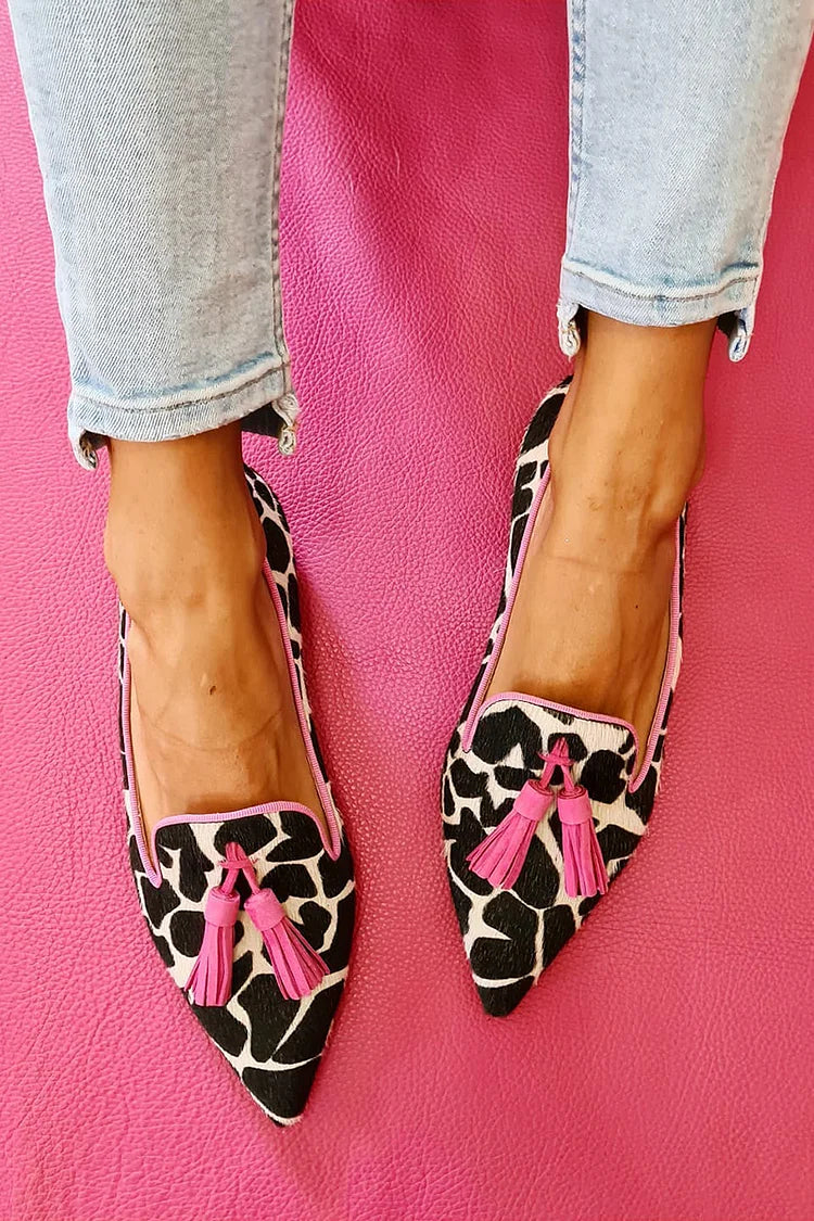 Ballerine con nappine e blocchi di colore