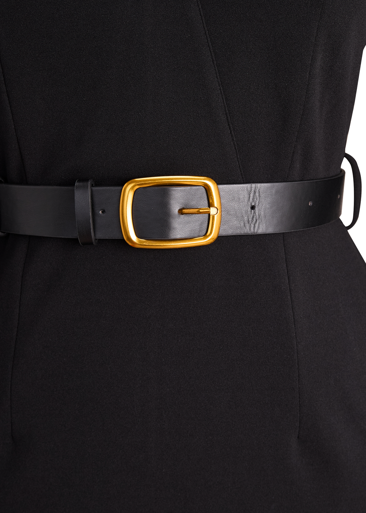 DALIA | Elegante abito con collo alla coreana e cintura