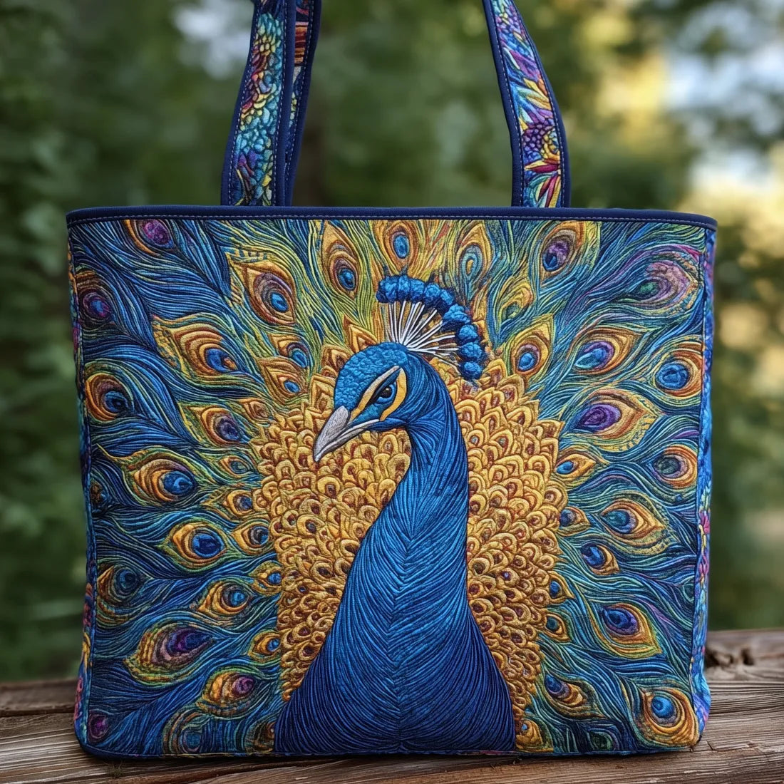 Gaia | Borsa Trapuntata Pavone Reale