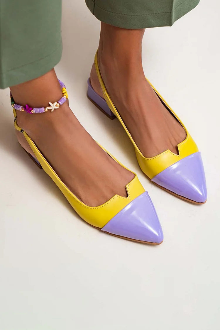 Ballerine colorblock vista laterale