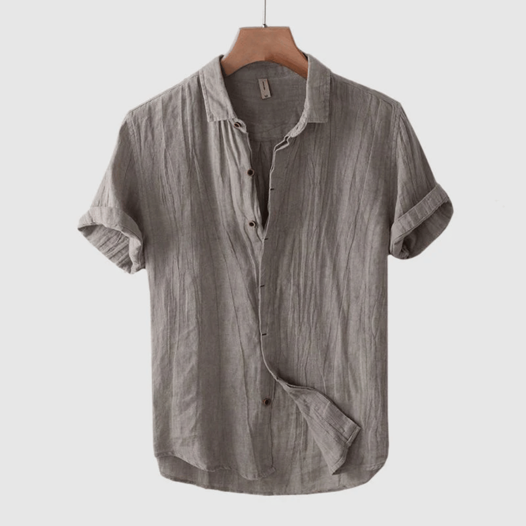 LORENZO | Camicia da uomo in lino a maniche corte