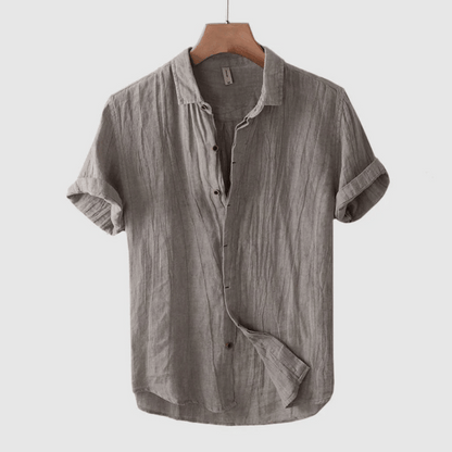 LORENZO | Camicia da uomo in lino a maniche corte