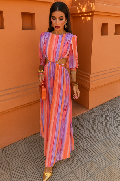 PAOLA | Abito midi con spacchi