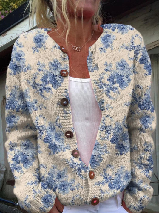 Clarissa | Cardigan Lavorato a Maglia Vintage