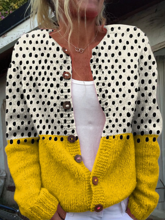 Guendalina | Cardigan Lavorato a Maglia Vintage