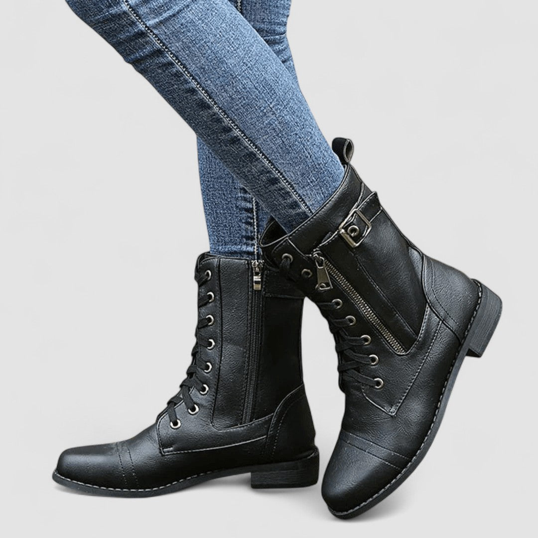 Tallulah | Stivali Western con Fibbia - Nero