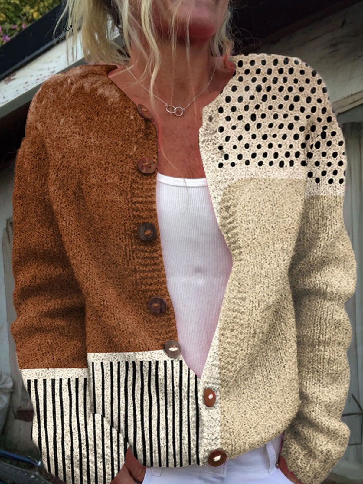 Ofelia | Cardigan Lavorato a Maglia Vintage