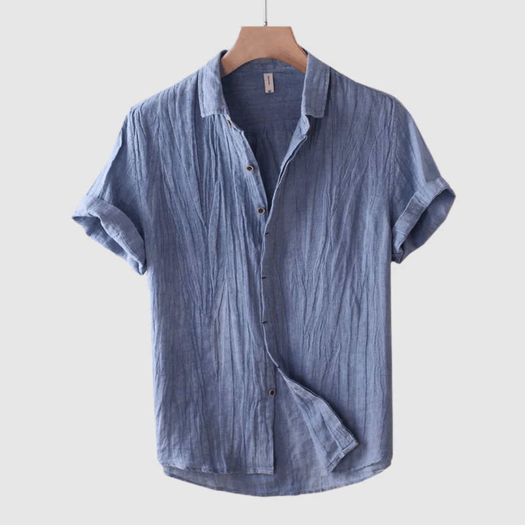 LORENZO | Camicia da uomo in lino a maniche corte