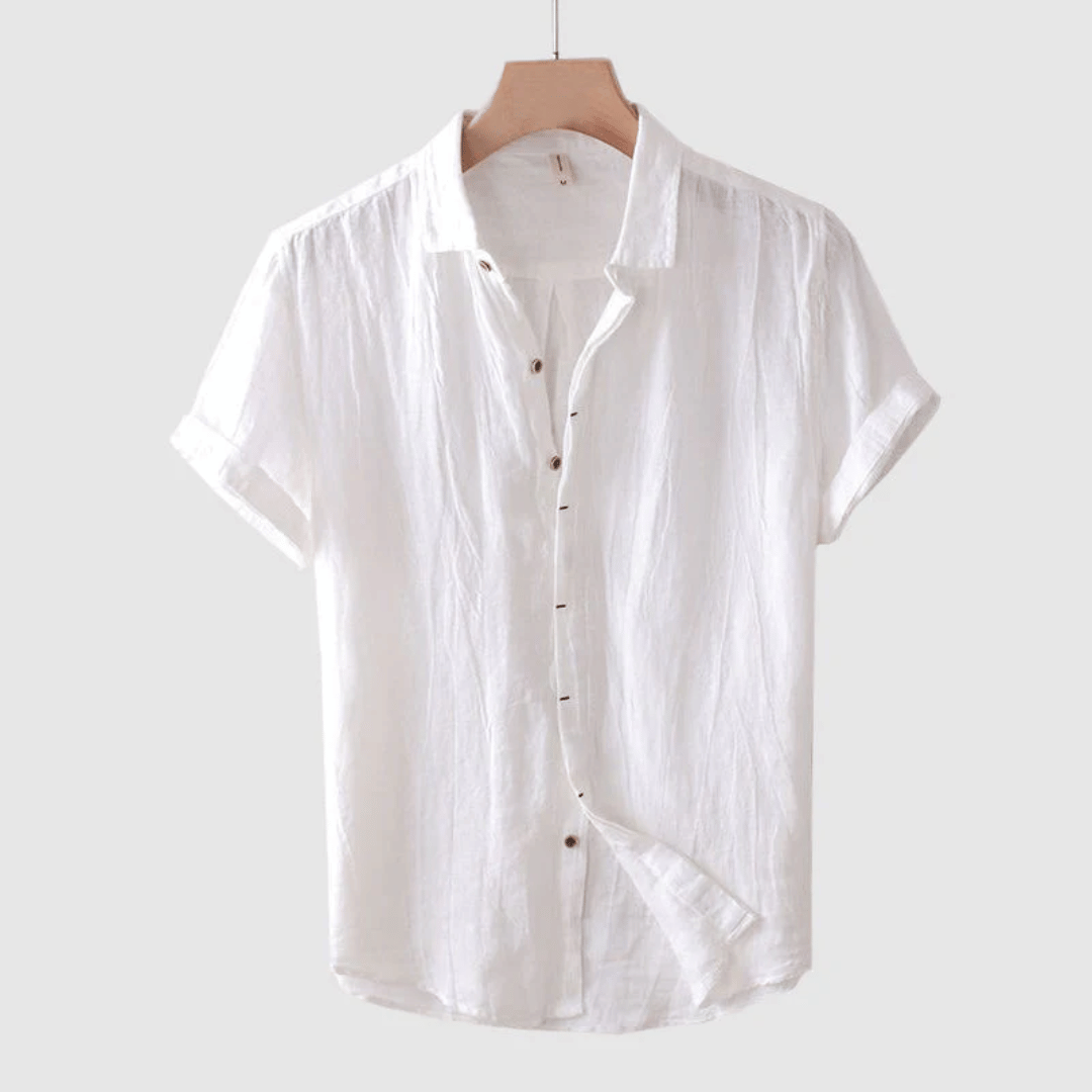 LORENZO | Camicia da uomo in lino a maniche corte