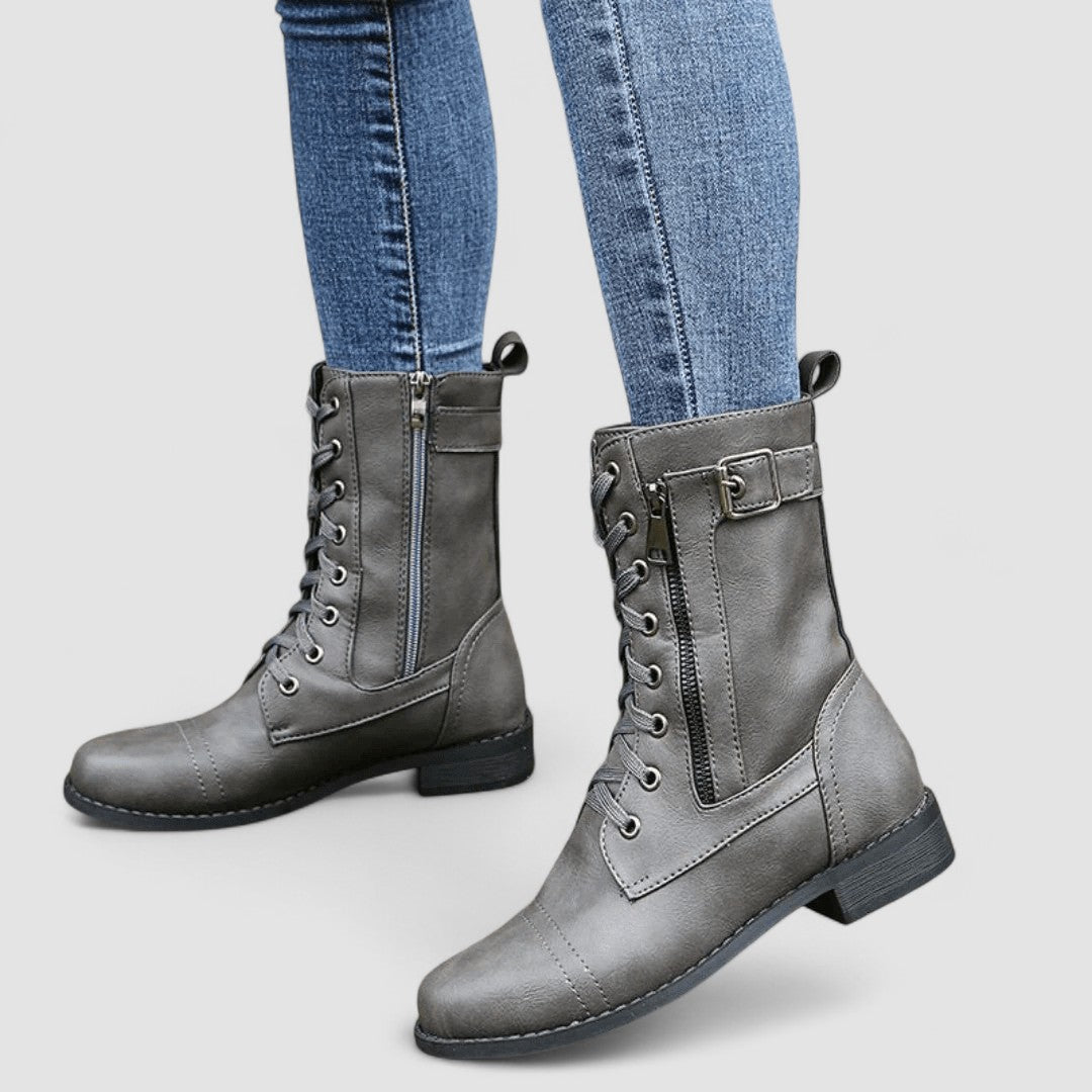 Tallulah | Stivali Western con Fibbia - Grigio