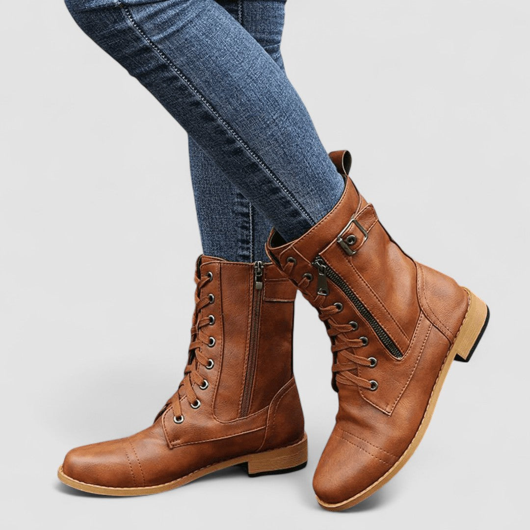 Tallulah | Stivali Western con Fibbia - Marrone