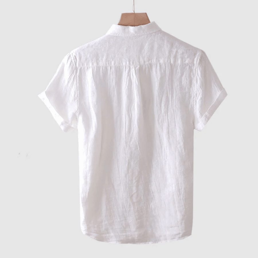 LORENZO | Camicia da uomo in lino a maniche corte