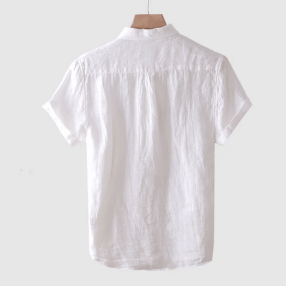 LORENZO | Camicia da uomo in lino a maniche corte