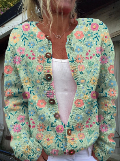 Nicoletta | Cardigan Floreale Vintage da Donna