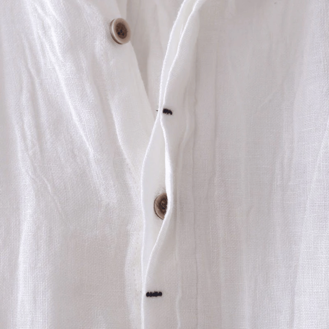LORENZO | Camicia da uomo in lino a maniche corte