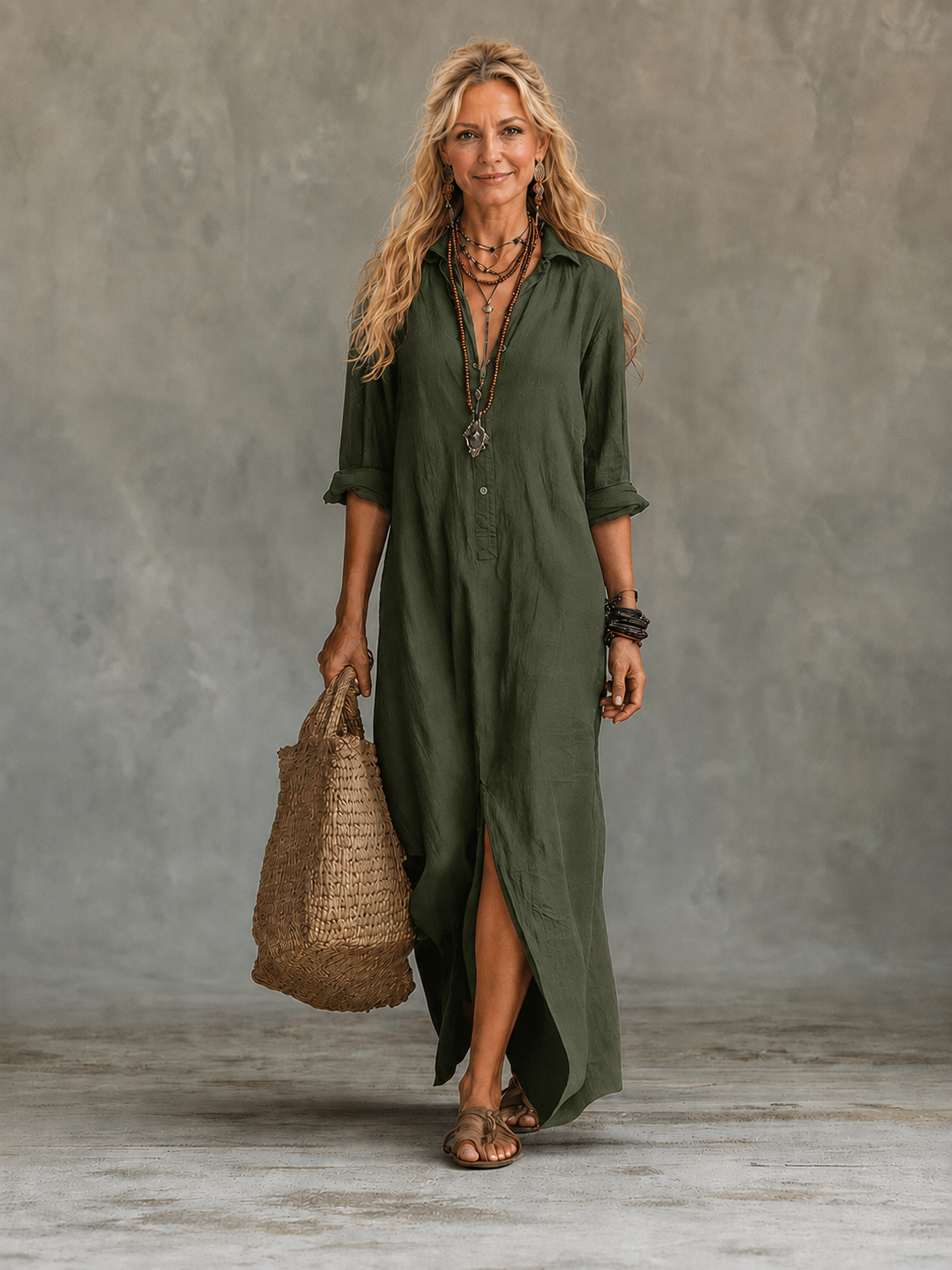 Viviana | Maxi con Bottoni