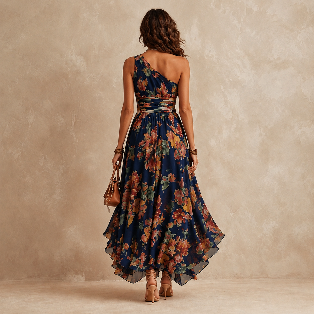 Celeste | Maxi Monospalla Floreale