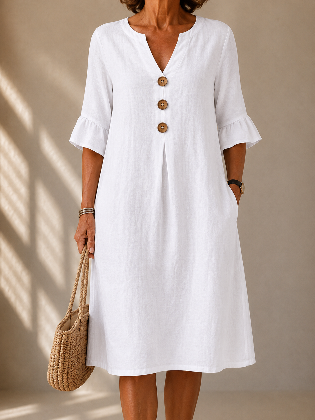 Audrey Button Dress