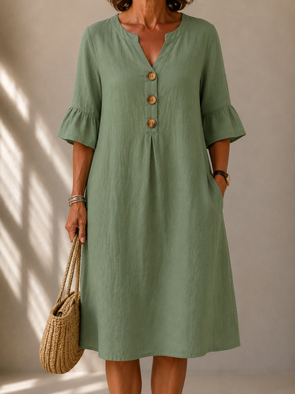 Margaret Button Dress