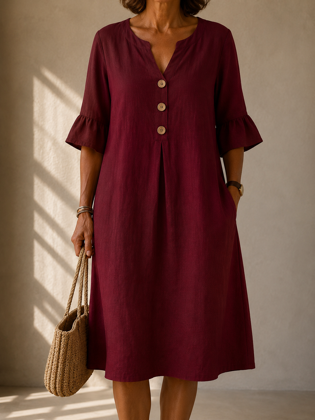 Clara Button Dress
