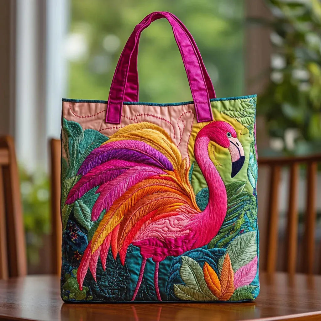Elena | Borsa Trapuntata Fenicottero Arcobaleno