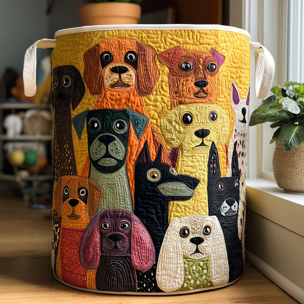 Cesto per il bucato Pieno di Cani