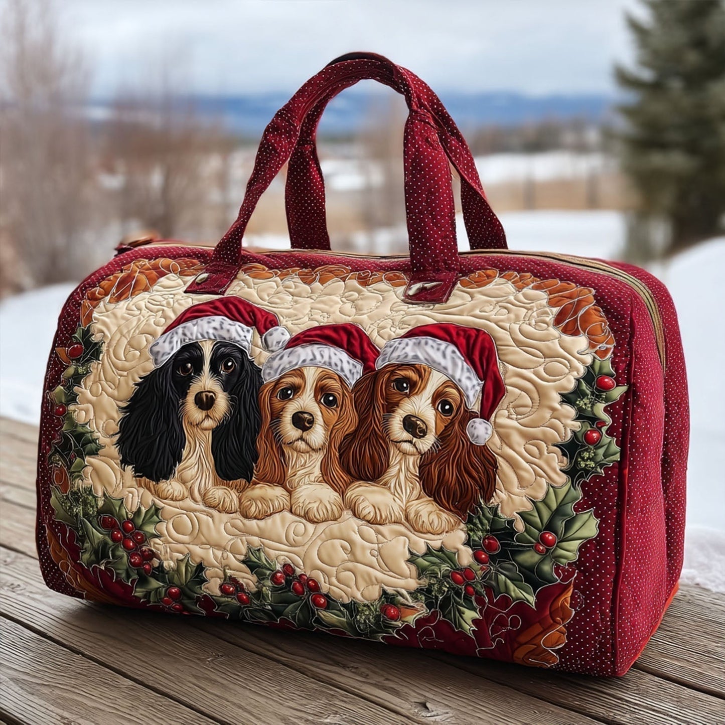 Leonora | Borsa da Viaggio Trapuntata Cocker Spaniel