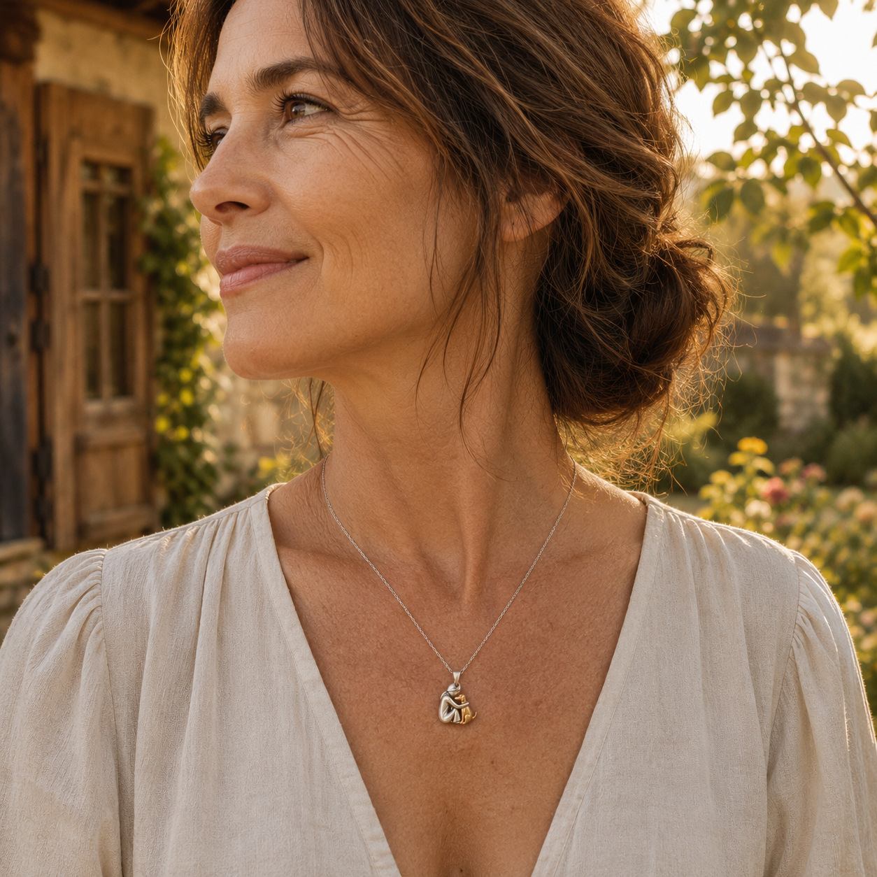 Ambra | Collana Ricordo con Sagoma del Tuo Animale