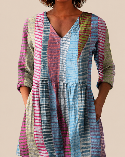Noa | Lange Bluse mit ausdrucksstarkem Muster