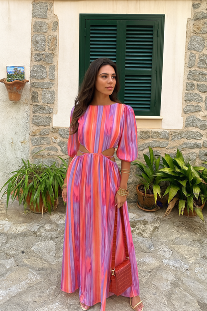 PAOLA | Abito midi con spacchi