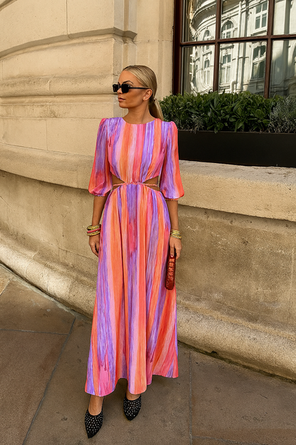 PAOLA | Abito midi con spacchi
