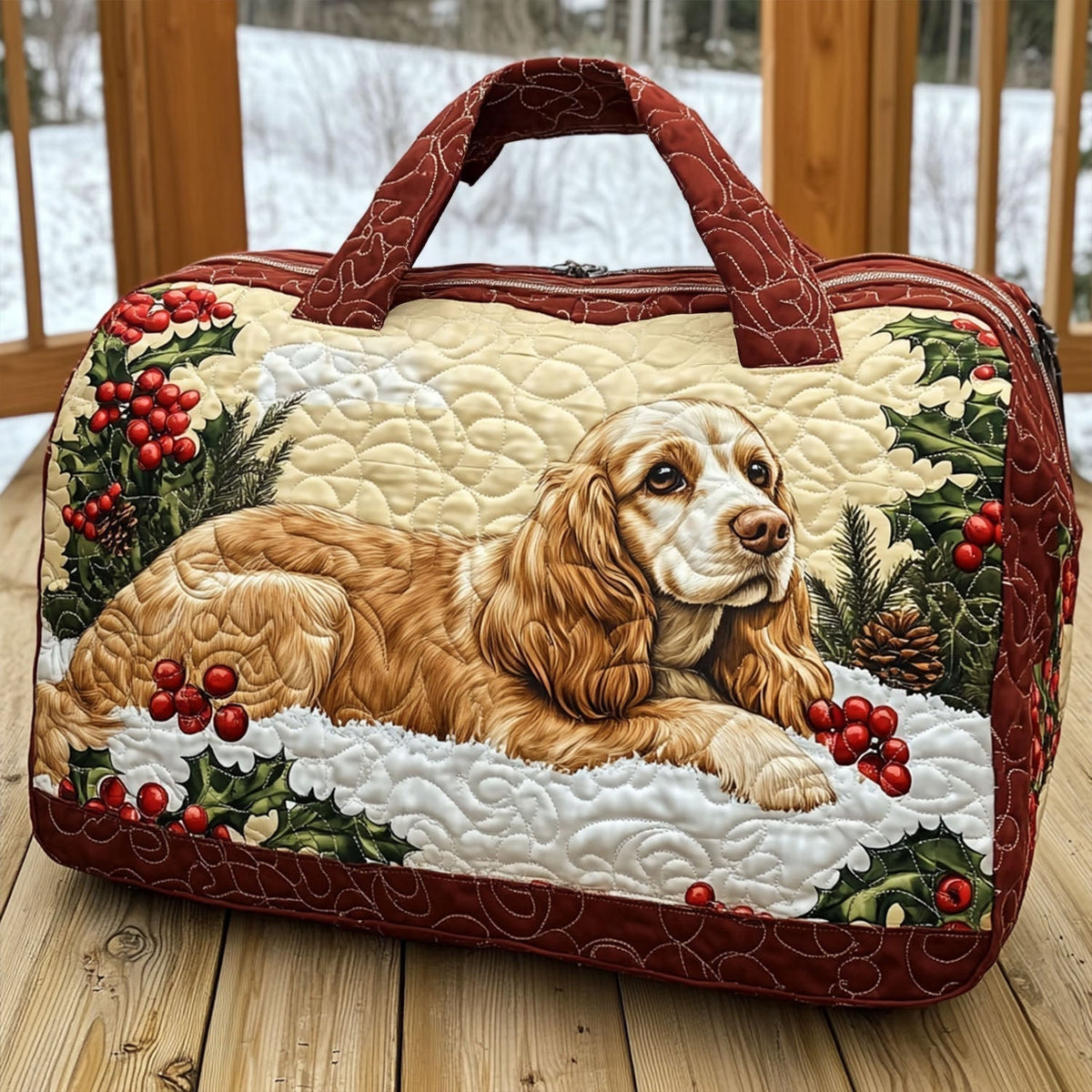 Angelica | Borsa da Viaggio Trapuntata Cocker Spaniel