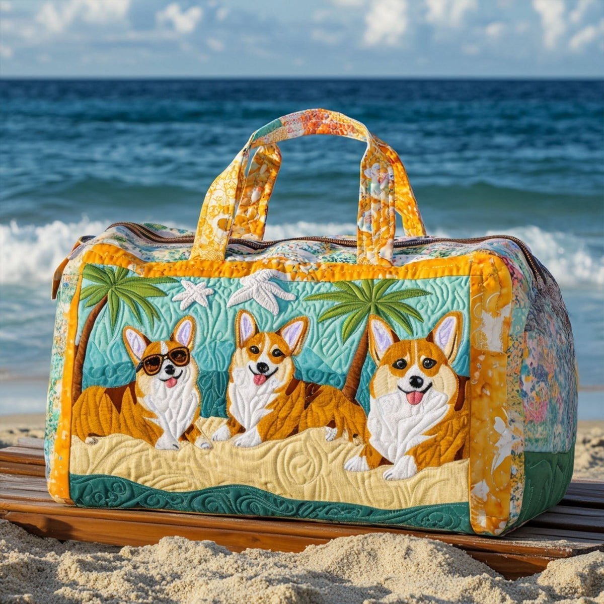 Marika | Borsa da Viaggio Trapuntata Corgi