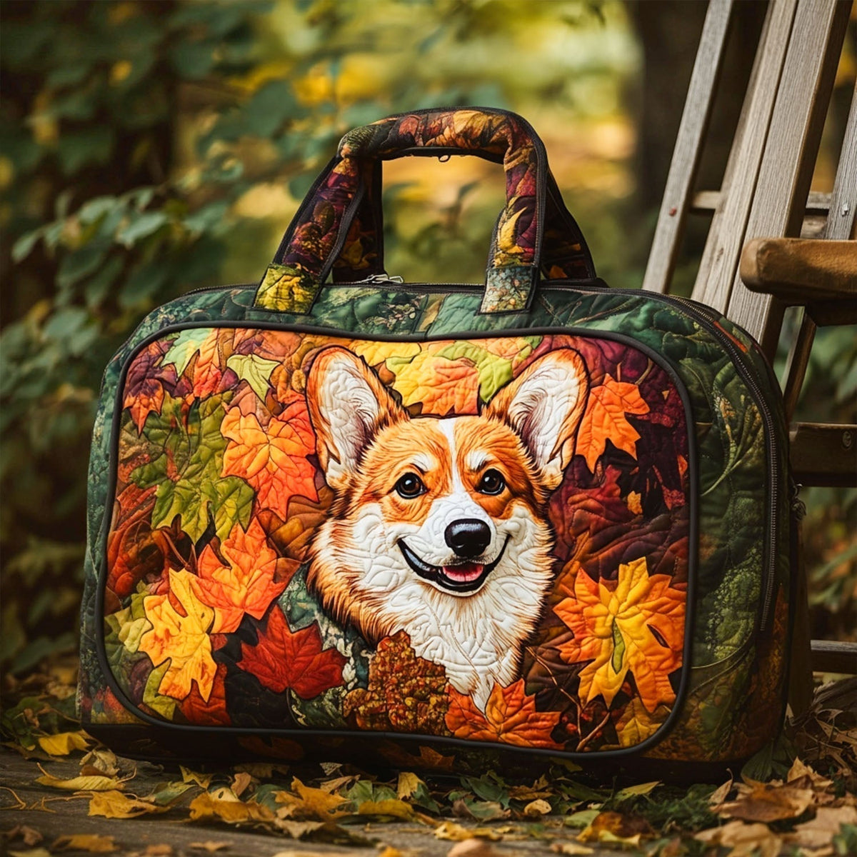 Debora | Borsa da Viaggio Trapuntata Corgi
