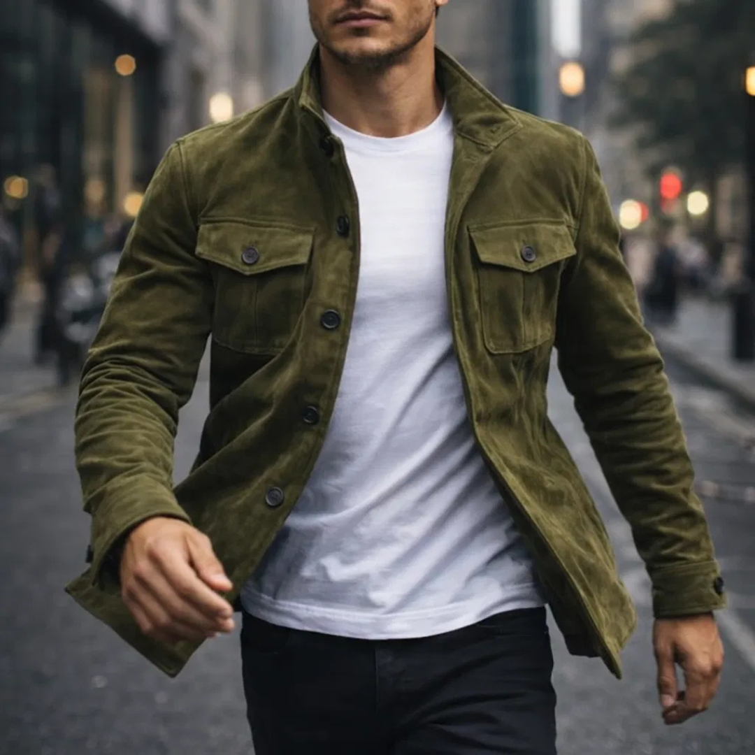 LORENZO | Giacca da uomo in pelle scamosciata