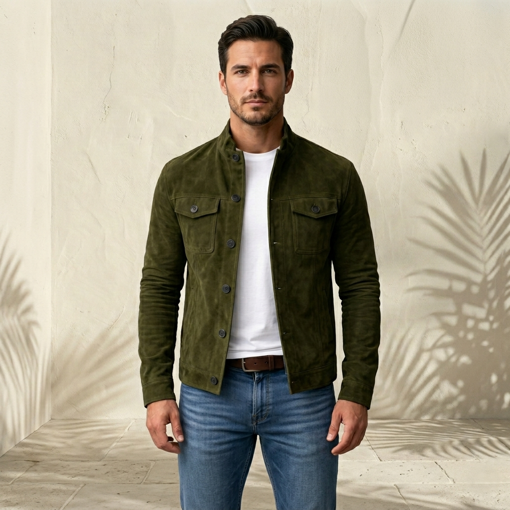 LORENZO | Giacca da uomo in pelle scamosciata