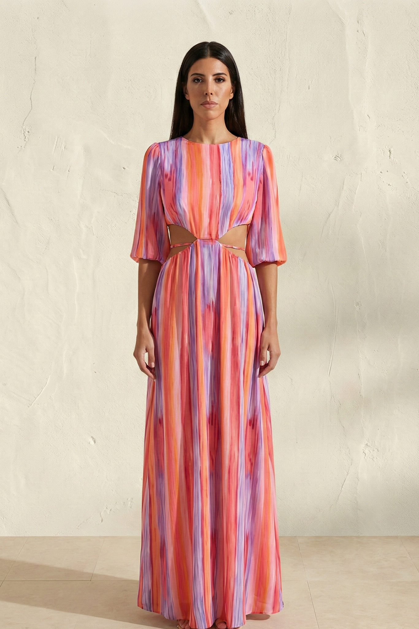 PAOLA | Abito midi con spacchi