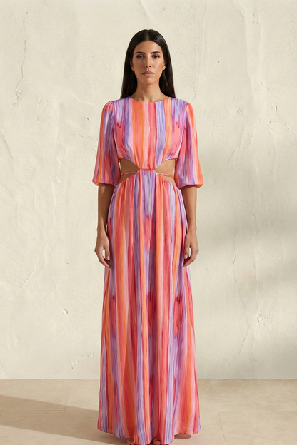 PAOLA | Abito midi con spacchi
