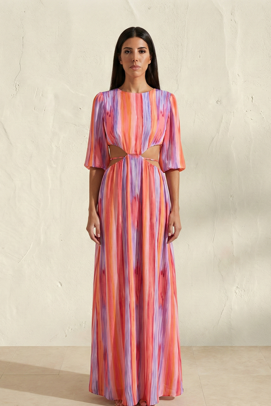 PAOLA | Abito midi con spacchi