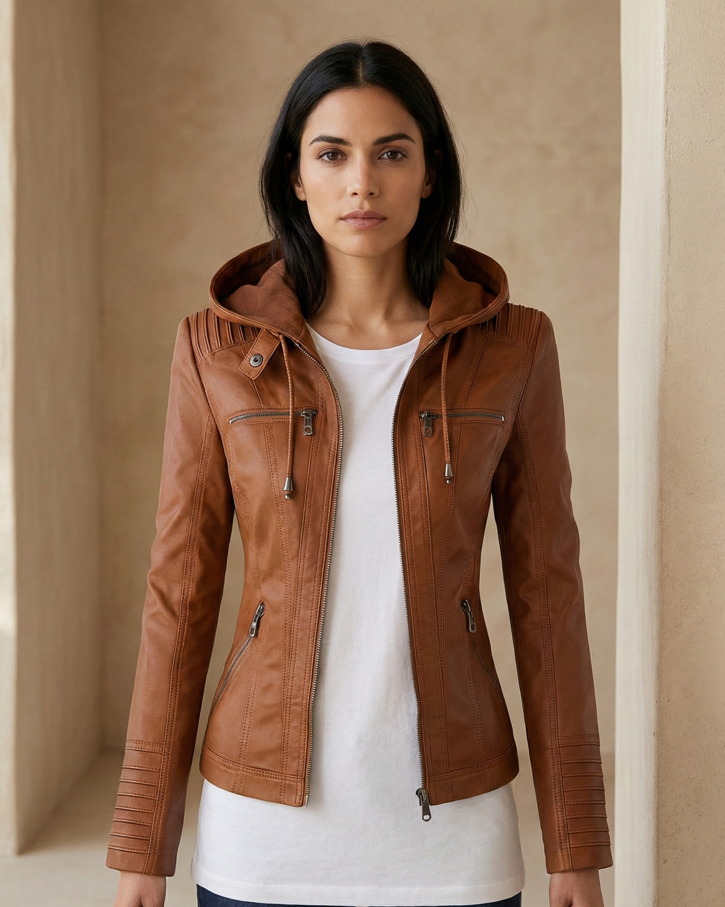 Monica | Giacca in Pelle Autunnale
