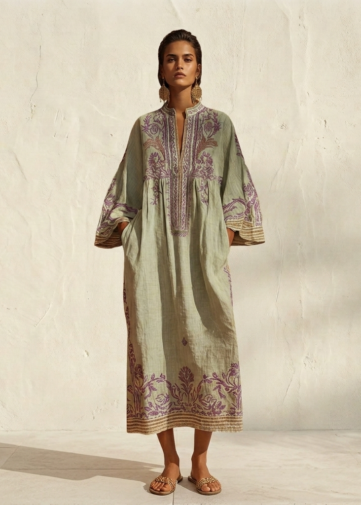 ZAHARA | Vestido maxi floral bohemio