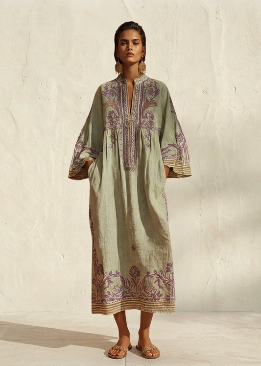 ZAHARA | Vestido maxi floral bohemio